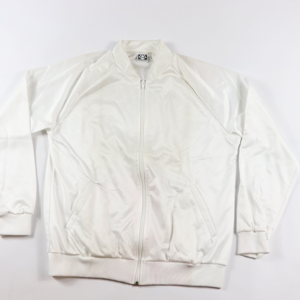 90s New Brute Mens Large Soccer Track Jacket White